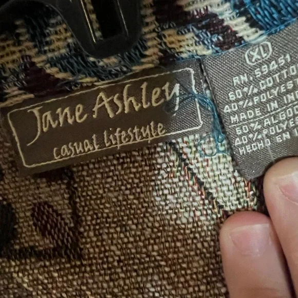 Jane Ashley Blue Patterned Jean Jacket - Picture 2 of 4
